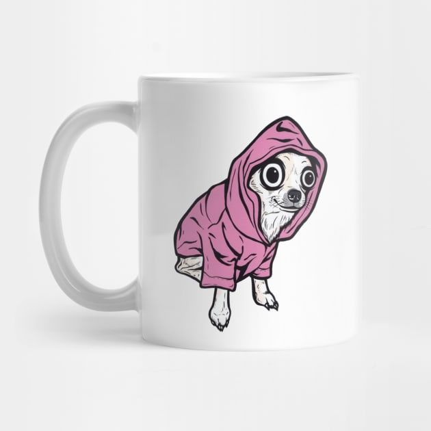 Pink Chihuahua Hoodie by turddemon